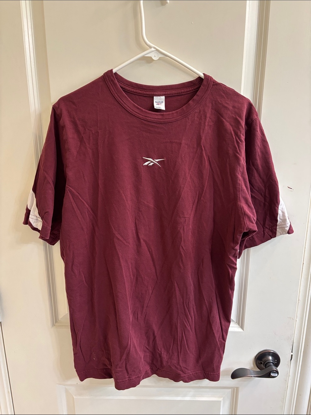 Reebok Men's Burgundy Short-Sleeve Logo Tee